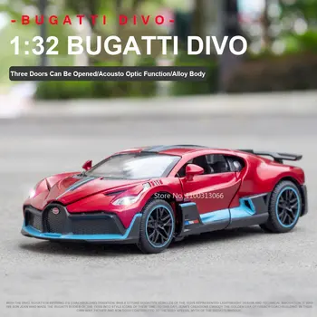 1:32 Bugatti Divo Aliaj Diecasts Mașină De Jucărie Model Cu Trei Uși Pot Fi Deschise Trage Înapoi Metal Vehicule De Jucărie Pentru Copii Cadouri De Craciun