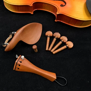 1 set de Înaltă calitate, 4/4 vioara violonistul jujube lemn accesorii, piese accesorii,Tailpiece+Tuning pegs+Endpins+Bărbie restul/Chin Titular