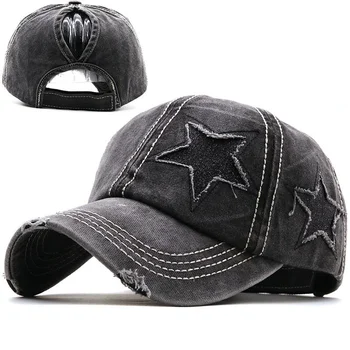 100% Spălate Denim Gaura star Baseball cap Snapback Pălării de Vară, de Toamnă pescuit Hat pentru Barbati Femei Capace Casquette pălării Gorras