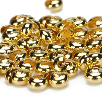 100buc Placat cu Aur de Sertizare Nod Capacele Margele DIY Bijuterii de Luare de Artizanat