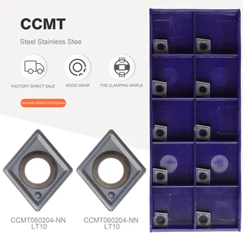 10buc CCMT060204 NN LT10 carbură de vânzare insertii de strunjire CNC instrumente de înaltă calitate de prelucrare tăiere