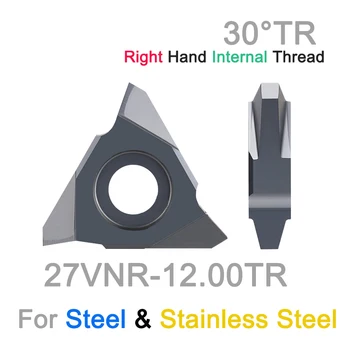 10buc Interne Filetare Introduce 27VNR-12.00 TR 30 de grade TR fir V forma cutter 12.0 teren pentru oțel și oțel inoxidabil