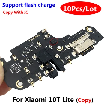 10buc/Lot de Încărcare USB de Bord Pentru Xiaomi Mi 10T Lite Portul de Încărcare Pcb Conector Dock Flex Înlocuire Piese de Schimb