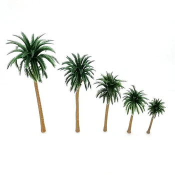 10buc Plastic de nucă de Cocos Palmier in Miniatura Ghivece de Plante Bonsai Ambarcațiuni Micro Peisaj DIY Decor Diorama Peisaj model