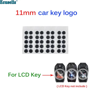11mm Rășină Epoxidică Crystal Logo-ul Autocolant Emblema, Insigna pentru CF400 CF500 TK800 LCD Cheie Inteligentă pentru Toyota Geneza Changan Land Rover VW
