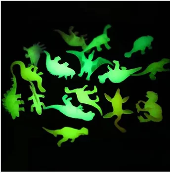 12Pcs Luminos Dinozaur Jurassic Park Petrecere Sac de Strălucire În Întuneric Jucării Pentru Copii Mini Animale de Modelul Stabilit Juguetes