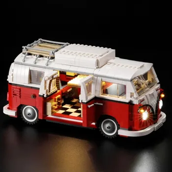 1354PCS T1 Camper se POTRIVESC 10220 Led Kit Blocuri Model de Masina Cărămizi de Autobuz 21001 Jucarii pentru Copii Set de Crăciun