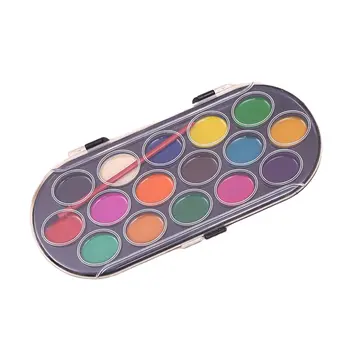 16 Culori Profesionale Solide Vopsele Acuarelă Cutie De Vopsea Cu Pensula Luminoase De Culoare Schiță De Culoare Instrument De Arta Arta De Aprovizionare