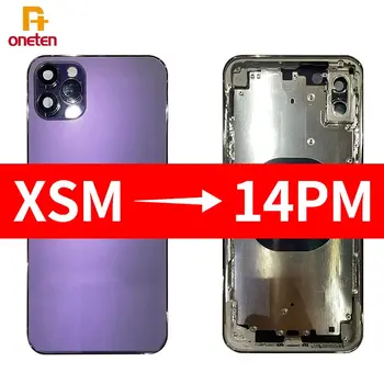 1buc Pentru DIY XSM să 14ProMax Spate Ansamblu Carcasă Pentru iPhone XSM Ca 14ProMax Schimba Înapoi Capacul Bateriei Locuințe