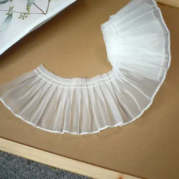 1Meter 7.5 cm Cutat Organza Dantelă Panglică Tesatura De Cusut Haine Brodate Petrecere de Nunta DIY Manual de Materiale de Ambarcațiuni