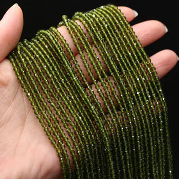 2 buc Naturale Piatră Semi-prețioasă Margele Verde Spinelii 3mm Margele Vrac Pentru a Face Bijuterii DIY Brățară Colier Strand Manual