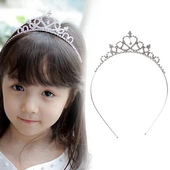 2018 Copil Fete Femeie Printesa Hairband Copil Petrecerea Bridal Crown Bentita de Cristal Diamond Tiara Cerc Păr benzile de Păr Accesorii