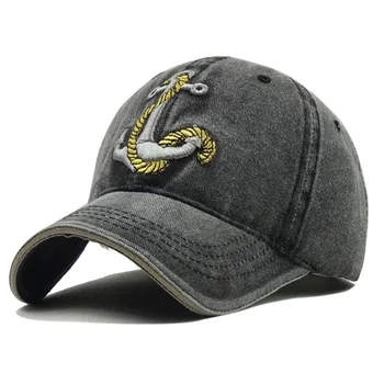 2021 Broderie pălărie de Cowboy Spală Pânză de Ancorare pentru Adulti Unisex Casual de Iarna-de baseball capac Tata Pălărie de Ancorare în aer liber protecție Solară