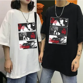 2021 Harajuku Cool Tricou Unisex Tricou Japoneză Anime Death Note T-shirt Streetwear Hip Hop de Top Teuri de sex Masculin