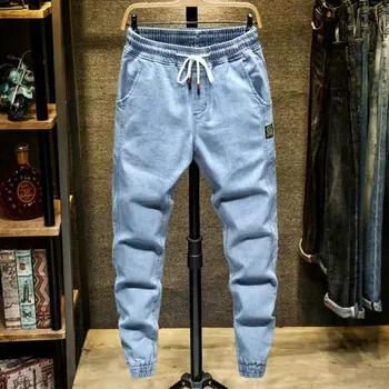 2022 Iarna Noi Barbati Slim Fit Jeans de Afaceri de Moda Denim Pantaloni Stretch Brand Pantaloni Albastru Negru