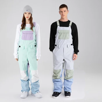2022 Noi Snowboard Cablajului de Schi Pantaloni Impermeabil rezistent la Uzura Culoare Costum de Schi Pentru Barbati Si Femei Echipament de Schi Îmbrăcăminte