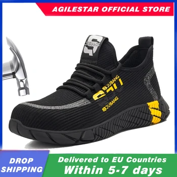 2022 Nou Respirabil ochiurilor de Plasă de Siguranță Pantofi Barbati Lumina Adidas Indestructibil Oțel Deget de la picior Moale Anti-piercing Cizme de Lucru Plus dimensiune 37-48