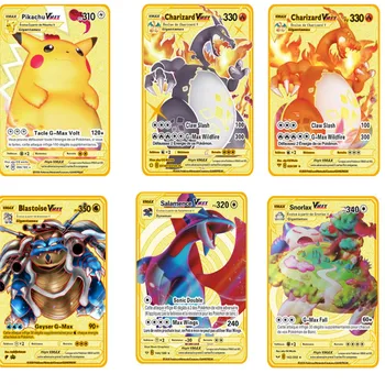 27/55/58pcs Carduri Pokemon Noi Mewtwo GX MEGA Metal de Aur Carte Super Colectia de jocuri Anime, Cărți pentru Copii Jucarii Cadou de Crăciun