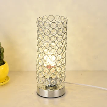 30x11cm Cristal de Fier Mici Lămpi de Masă Pentru Dormitor Lampa de Noapte Cadou de Ziua E27 Bec Lampă de Masă Lămpi de Birou, UE Plug Lampă de Cristal