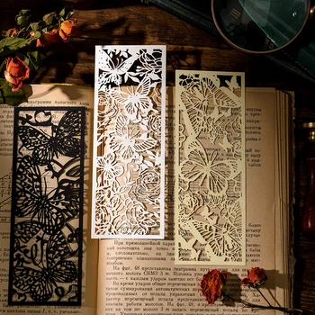 3pcs hârtie Decorativă Marcaj Romantic fluture flori Ornamentale de lectură recuzită Scris de înregistrări Mână cont de materiale