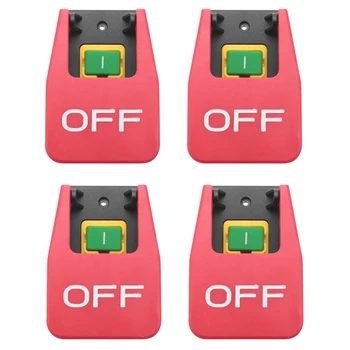 4X Off-On Capac Roșu pentru Oprire de Urgență Împingeți Butonul Comutator 16A Putere-Off/Subtensiune Protecție Electromagnetică Comutatorului de Pornire