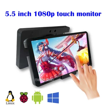 5.5 Inch Portabil Monitor 1920x1080 Ecran Tactil Capacitiv Pentru Chromecast Android Set Top Box Raspberry Pi 4 4B Camera de Afișare