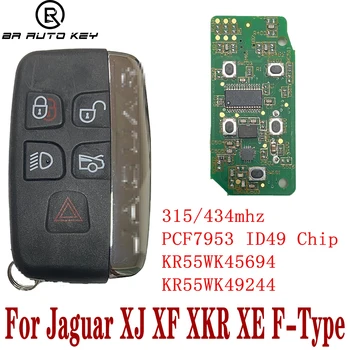 5Buttons Inteligent de la Distanță Masina breloc Pentru Jaguar XF XJ XK XE 2013-2017 315mhz/433mhz cu Telecomanda Cheie Inteligentă ID49 Chip FCC:KOBJTF10A