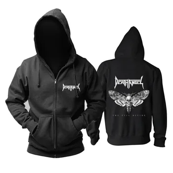 8 tipuri Fermoar Rece Îngerul Morții Bumbac Rock Negru Craniu Hanorace jacheta punk, heavy metal hanorac fleece Lup Îmbrăcăminte exterioară