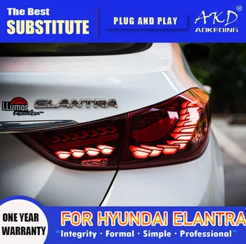 AKD Lampa spate pentru Hyundai Elantra spate cu LED-uri de Lumină 2011-2016 Elantra Ceață Spate Frână de Semnalizare Accesorii Auto