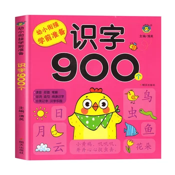 Alfabetizare Pinyin 900 De Cuvinte Preșcolar Iluminare Cărți Pe Copii Să Învețe Idiom Carduri De Solitaire Carte Practică Materiale Didactice