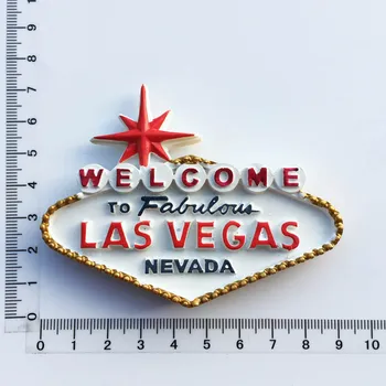 American Las Vegas Las Vegas punct de Reper Card de bun venit de Trei-dimensională de Turism Comemorative Meserii Magnetic Magnet de Frigider