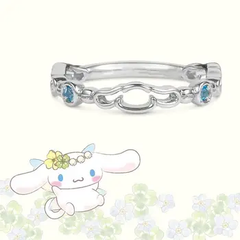 Anime Sanrio Inel Kawaii Cinnamoroll Accesorii Frumusete Drăguț Deschide din Argint Limitate de Bijuterii de Ziua Îndrăgostiților, Fetele Cadou