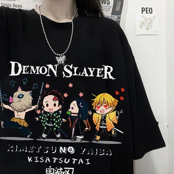 Anime-ul japonez Demon Slayer Femei T Shirt Kawaii Grafic Scurt Maneca Tricou Femeie de Moda Bluze 2022 Y2K Haine Topuri
