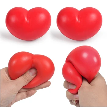 Anti-stres Stoarce Jucărie Distractiv, Creativ Inima Rosie Mare Decompresie Jucărie Roșie Dragoste Stoarce de Aerisire Balon în formă de Inimă pentru Copii Cadou Jucărie