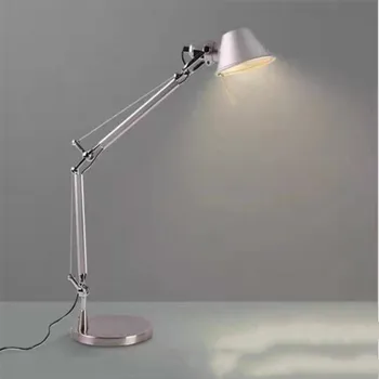 Argint lampă de masă Tolomeo design cu LED-uri lampă de masă pentru Desktop Aluminiu, E27 Flexibil Reglabil de Îngrijire a Ochilor Studiu de birou lampă de masă