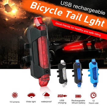 AUBTEC Biciclete Lumina LED din Spate Ciclism Coada de Lumină USB Stopuri Reîncărcabile Biciclete MTB Lampa Lumina Impermeabil Ciclismo Accesorii