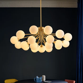Aur Nordic candelabru balon de sticlă de lampă de iluminat modern pentru camera de zi lampa de dormitor romantic led lampă de design italian