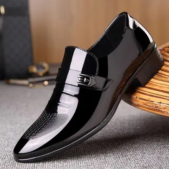 Barbati Pantofi Rochie de Moda din Piele PU Pantofi Barbati Negri Nunta Pantofi Oxford Pentru Bărbați Respirabil Deget a Subliniat Formale Încălțăminte