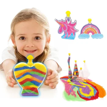 Bomboane De Culoare De Sticlă Nisip Arta Ambarcațiunile De Jucării Pentru Copii, Copii, Ziua De Naștere De Crăciun De Umplere Sticla Cadouri Tablou De Nisip De Artă