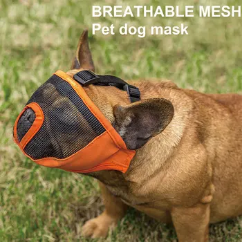 Bot scurt Câine Bot Masca Confortabil Respirabil Reglabil Plasă de Câine Botnițe pentru Bulldog francez Anti Opri Latratul Consumabile