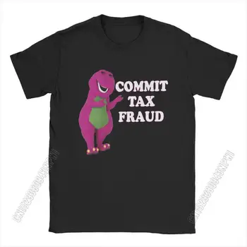 Bărbați Comite Fraudă Fiscală Tricouri Barney Dinozaurul Violet, din Bumbac Topuri Vintage Chic Echipajul Gât Tricou Adult T-Shirt