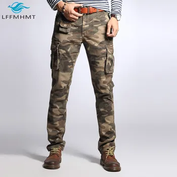 Bărbați Moda de Primăvară Stil Militar de Camuflaj, Pantaloni de Marfă Multi-buzunar de sex Masculin Slim Fit Casual Pantaloni Drepte în aer liber Safari Pant
