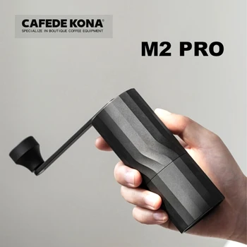 CAFEDE KONA M2 Pro Manual Rasnita de Cafea de Înaltă Calitate Portabil Polizor de Mână Grind Machine Moara Cu Dublu Rulment de Poziționare