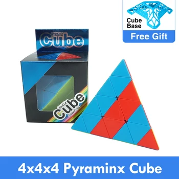 Cele mai noi Fanxin 4x4x4 Jinzita Cub Magic Triunghi KiloPyramid Cub 4x4 Viteza de Puzzle Cub Educativ Magico Cubo Jucarii si Cadouri