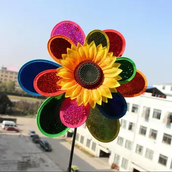 Colorat Floarea Soarelui Moară De Vânt Wind Spinner Titirez Jucarii Copii, Curte, Grădină, Decor Acasă, Gradina Curte De Decorare Pentru Copii Copii