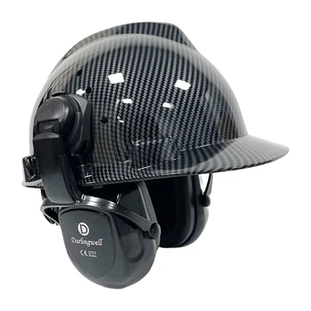 CR98X de Muncă Industrială de Siguranță Cască Căști de protecție Anti-Zgomot Engirneer Construcție CE EN397 Hard Hat ABS Coajă de Fibra de Carbon de Culoare