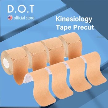 D. O. T 4 pack Kinesiology Tape pentru Terapie Fizică Sport Sportivi fără Latex Elastic 16ft Rezistent la Apă Cinetică Structuri