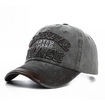 De Înaltă Calitate De Spălare Bumbac Negru Original Sapca Snapback Hat Pentru Barbati Femei Gorras Casual Casquette Broderie Tata Pălărie