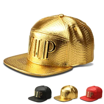 De înaltă calitate Moda HipHop Men\femei Vip Șepci de Baseball din Piele PU Casual Pălării Negre\ Aur\Osoasă Roșie Snapback CUTIE Pachet