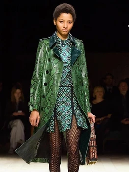 Delocah De Înaltă Calitate De Toamna Iarna Femei Designer De Moda Trench Cu Maneci Lungi Cu Centura Serpentine Largi Paltoane Palton